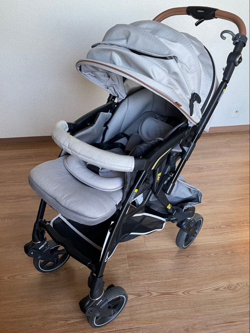 Pigeon ベビーカー グレー　ノートアール