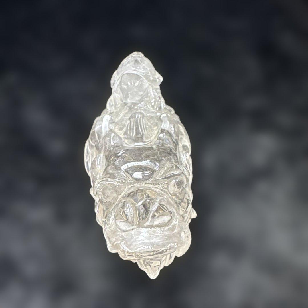 浄化　高品質　透明度抜群　ロングイ（龍亀）　水晶　クリアクォーツ　置物