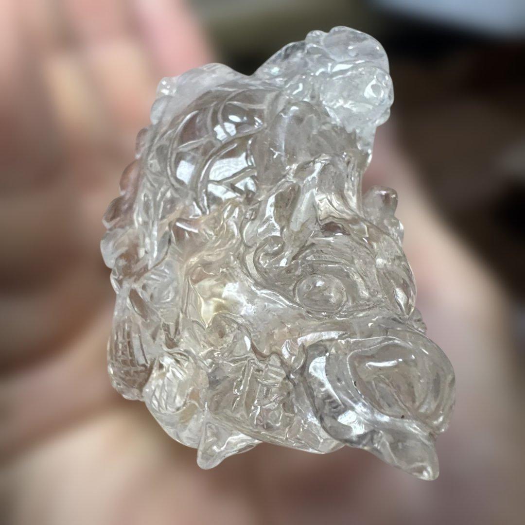 浄化　高品質　透明度抜群　ロングイ（龍亀）　水晶　クリアクォーツ　置物
