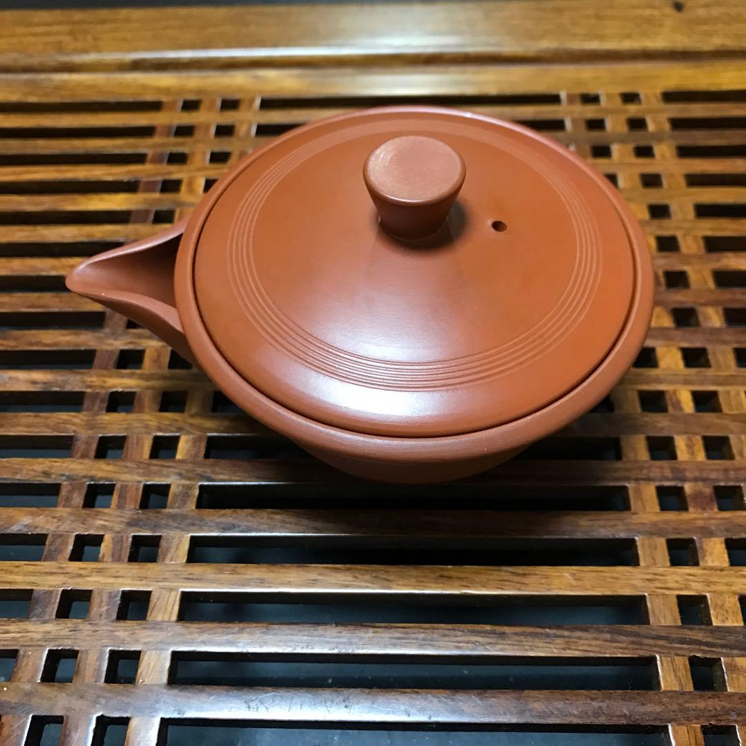 常滑焼　煎茶器　時代　名工　翁軒　朱泥 宝瓶