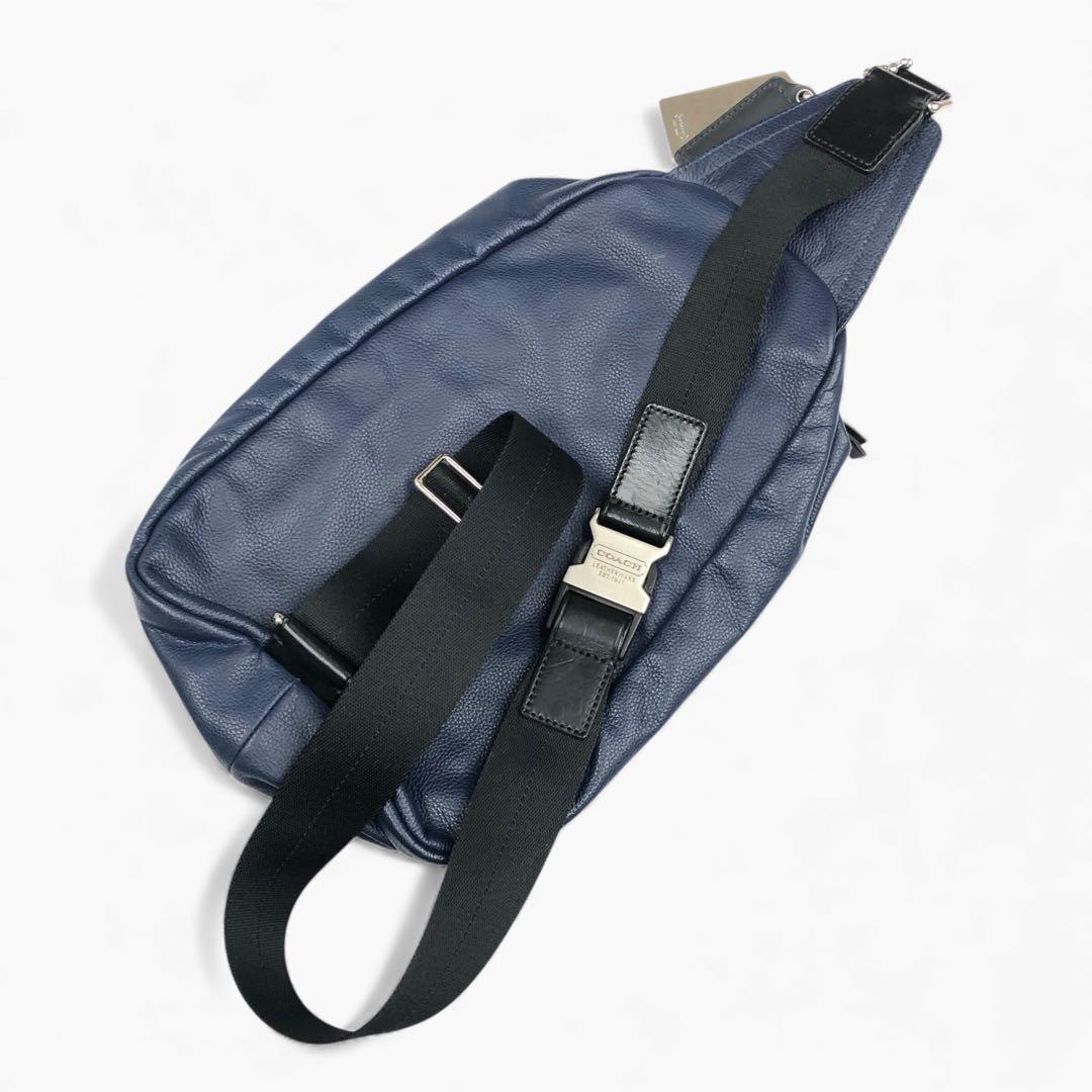 美品 COACH コーチ 70360 レザー ボディバッグ メンズ