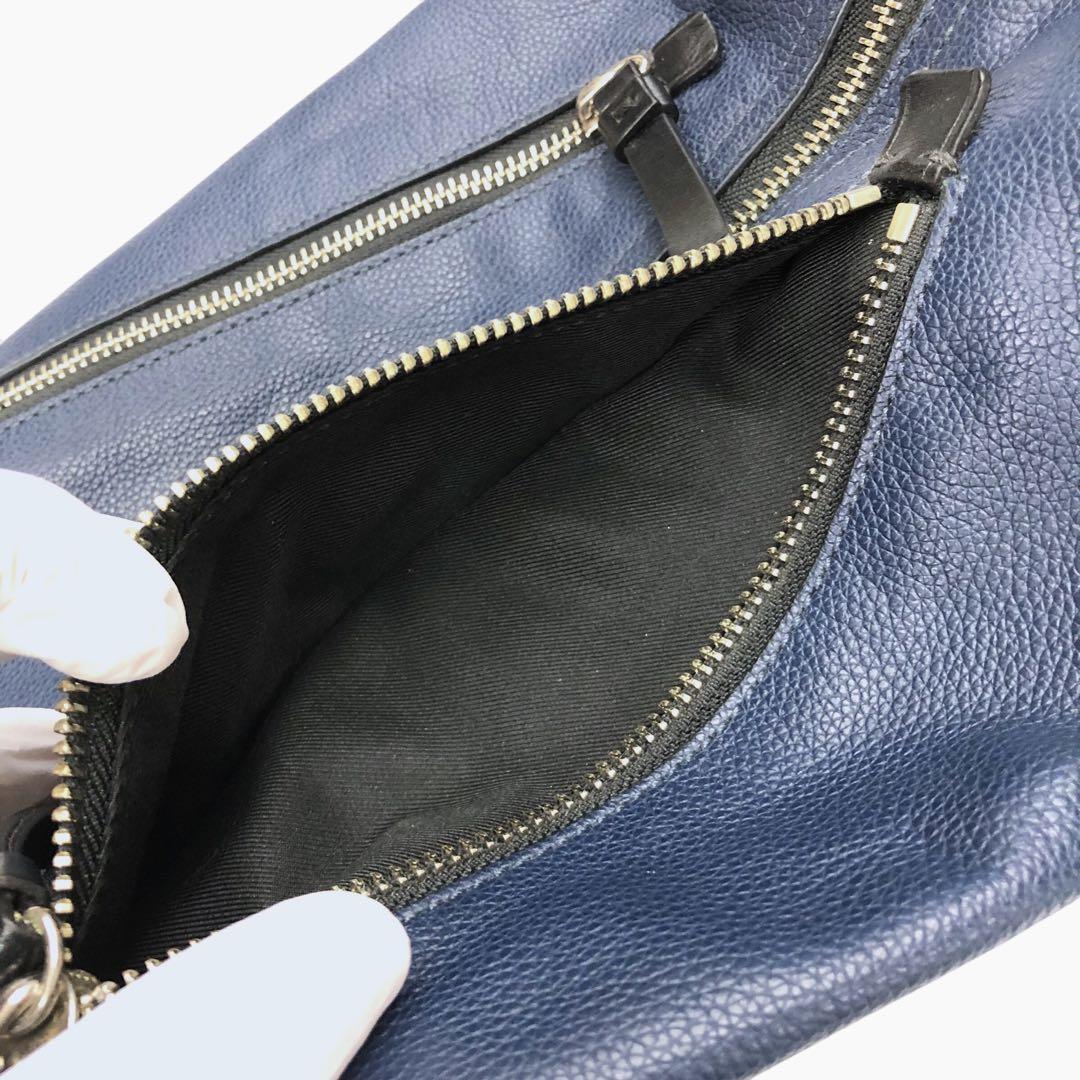 美品 COACH コーチ 70360 レザー ボディバッグ メンズ