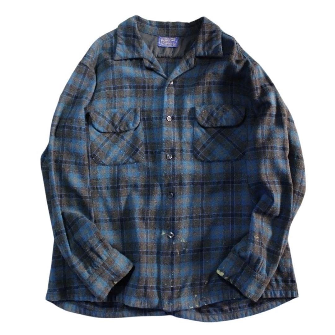 50's PENDLETON ペンドルトン ボードシャツ オンブレ ボロ 襤褸