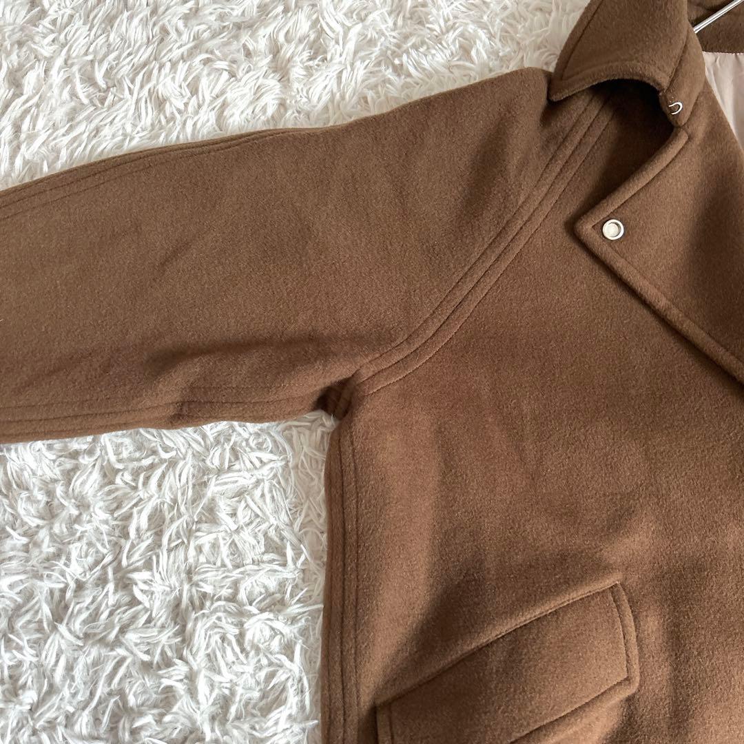 美品⁂シップスエニィ⁂ バルマカーン コクーン コート　ブラウン　ロング丈