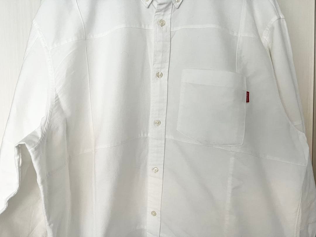 Supreme ホワイト 長袖シャツ Lサイズ