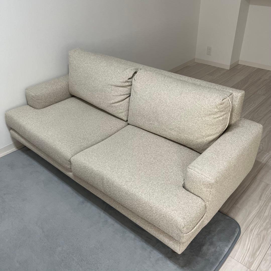 【unico】ベージュファブリックソファ（Irula）