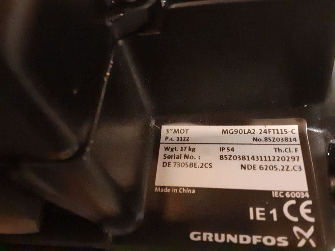 GRUNDFOS 工業用ポンプ 新品未使用 三相モーター付き 約17kg