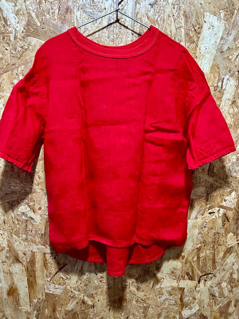 mana　maillot バックネック　リネンシャツ