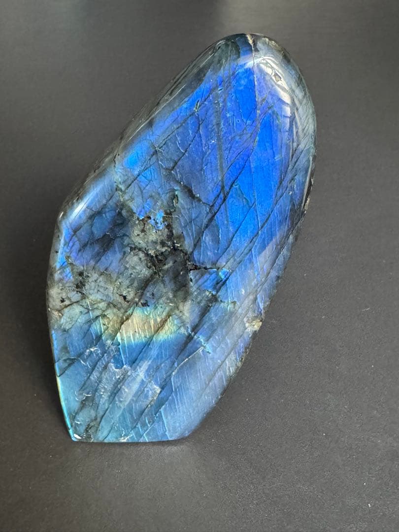 【高品質】ラブラドライト フリーフォーム 自立OK レインボーシラー◎