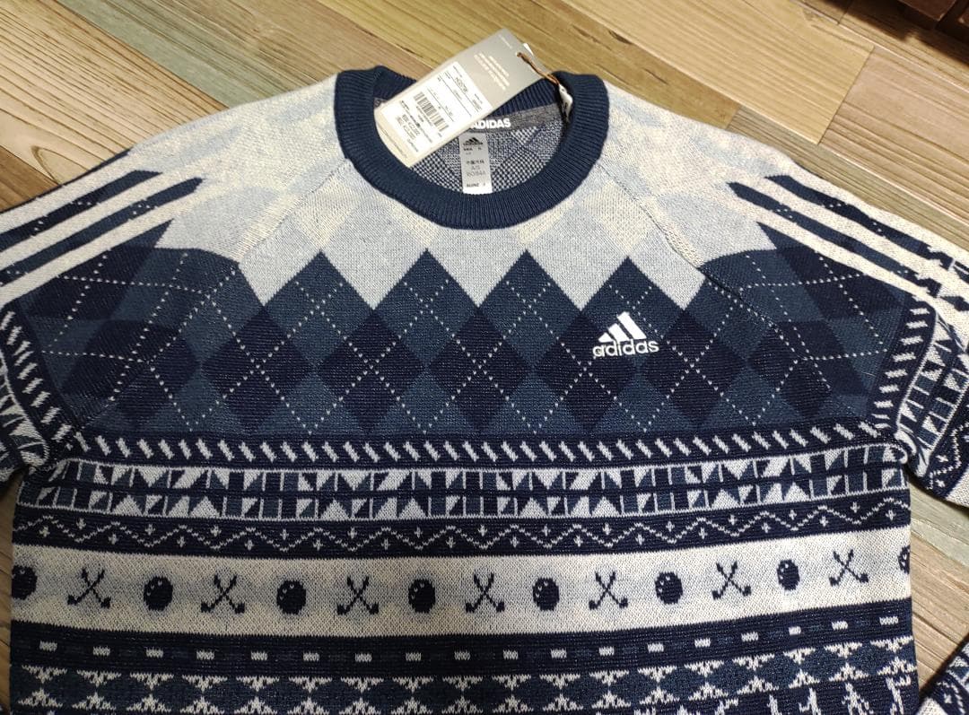 ⛳️新品⭐★アディダスadidas Golf ヒストリカル ニット 上下セット青