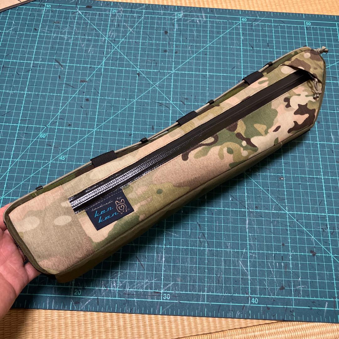 ハンドメイドフレームバッグ　X-PAC マルチカム/トロピック43cm