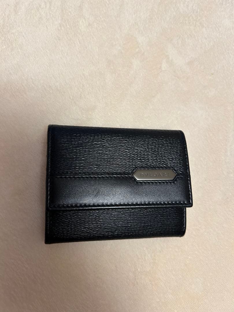 BVLGARI ブラックレザー ケース
