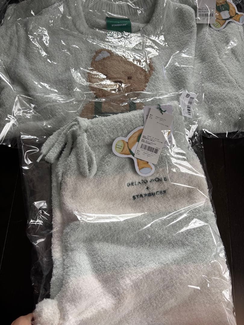 ジェラートピケスターバックス ルームウェア上下セット　ミントグリーン