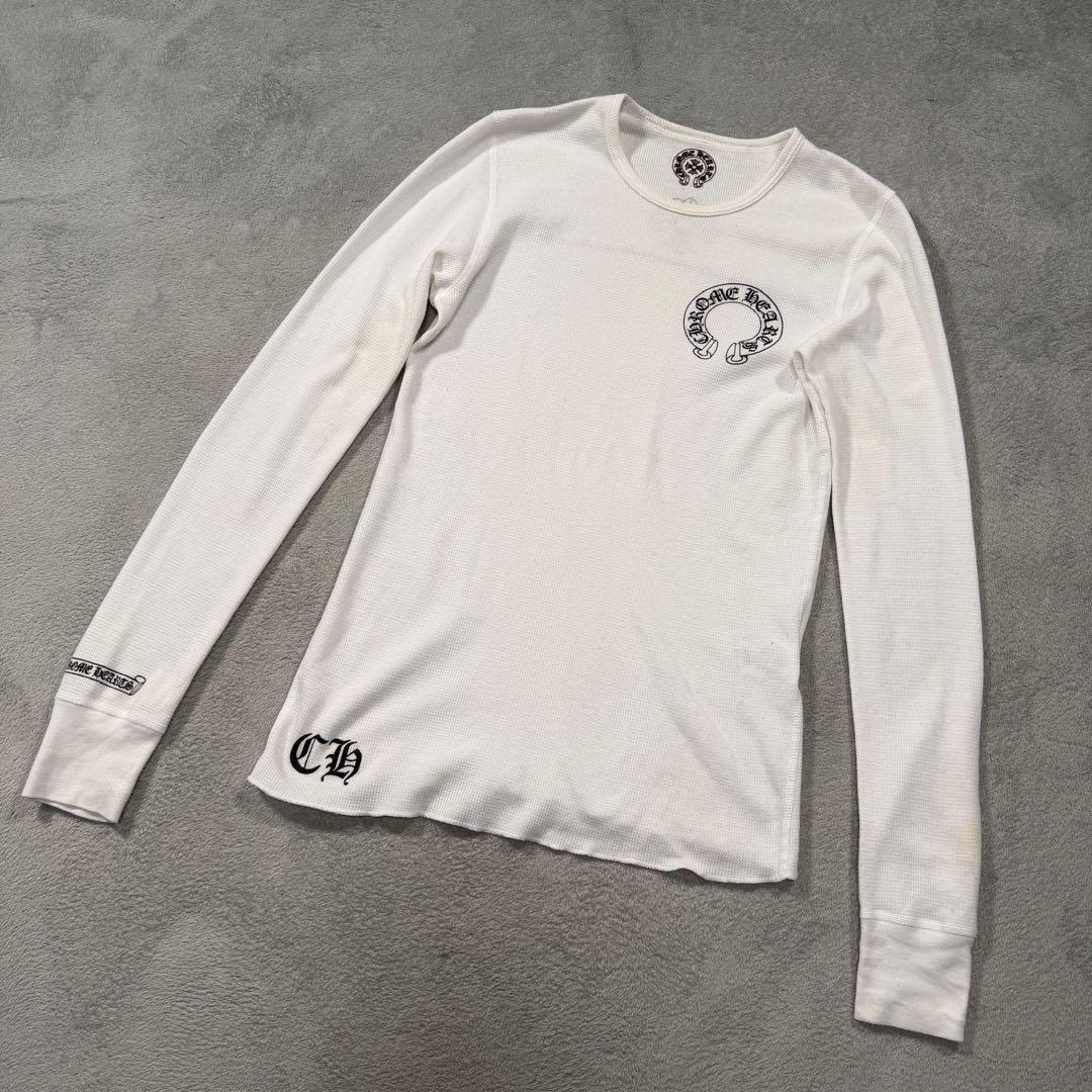クロムハーツ　サーマルロンT 長袖Tシャツ ホワイト XS