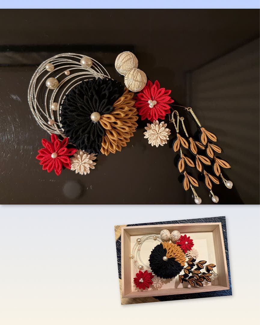 つまみ細工　髪飾り　大