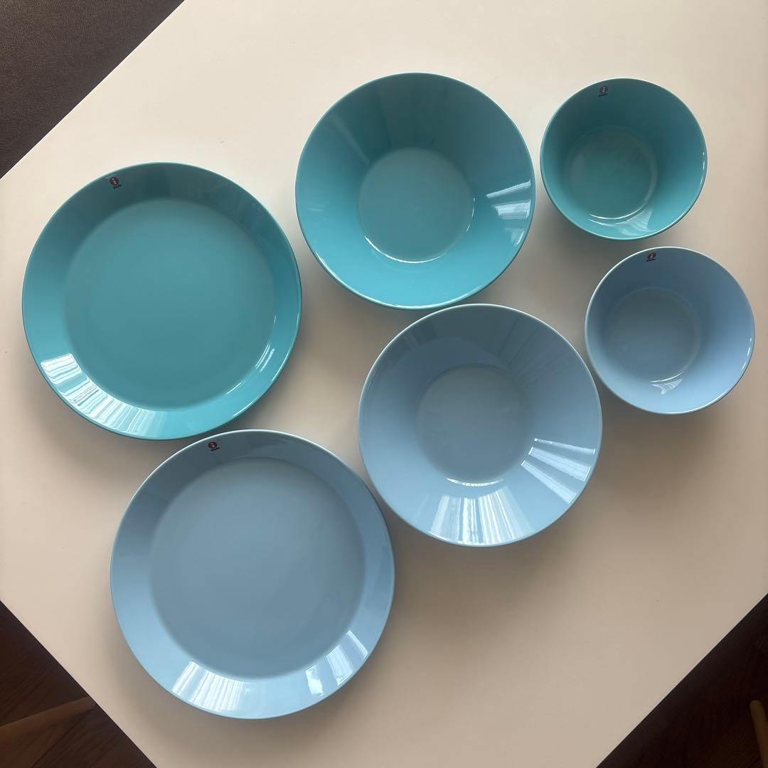 イッタラ ティーマ ボウル プレート 6点セット ターコイズ ライトブルー