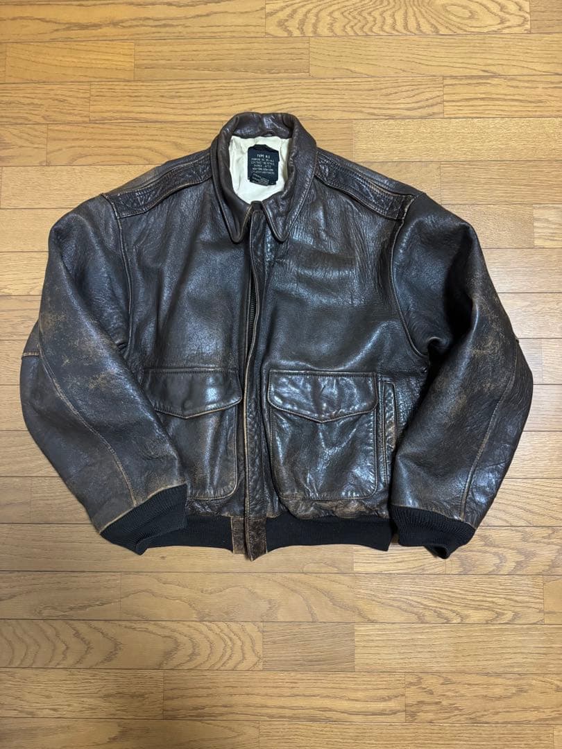 【AVIREX】レザー A-2 フライトジャケット　馬革