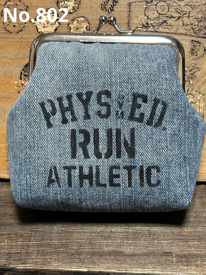 リメイクデニムステンシルがま口ちゃん　No.802