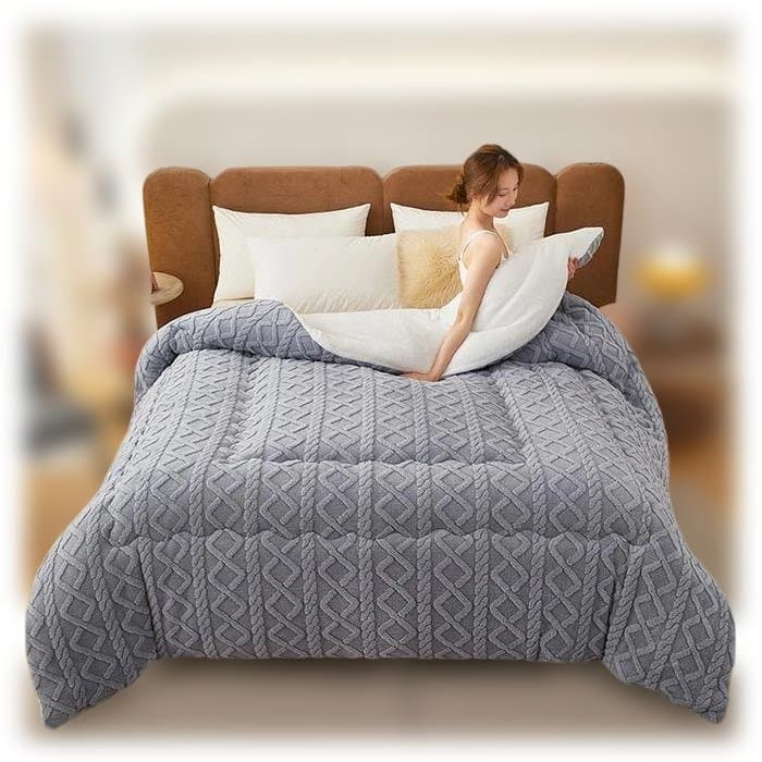 グレーのタオルケット シングルサイズ150x200cm約3.0kg(秋冬用)