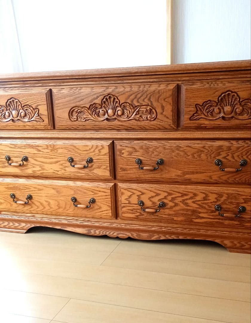 【希少・総無垢オーク心材】アメリカ輸入チェスト