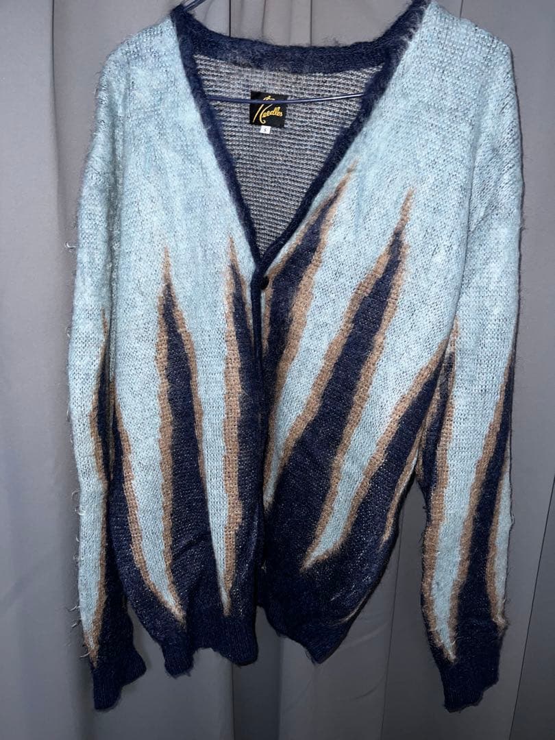 needles ニードルス モヘア カーディガン ブルー フレイム S