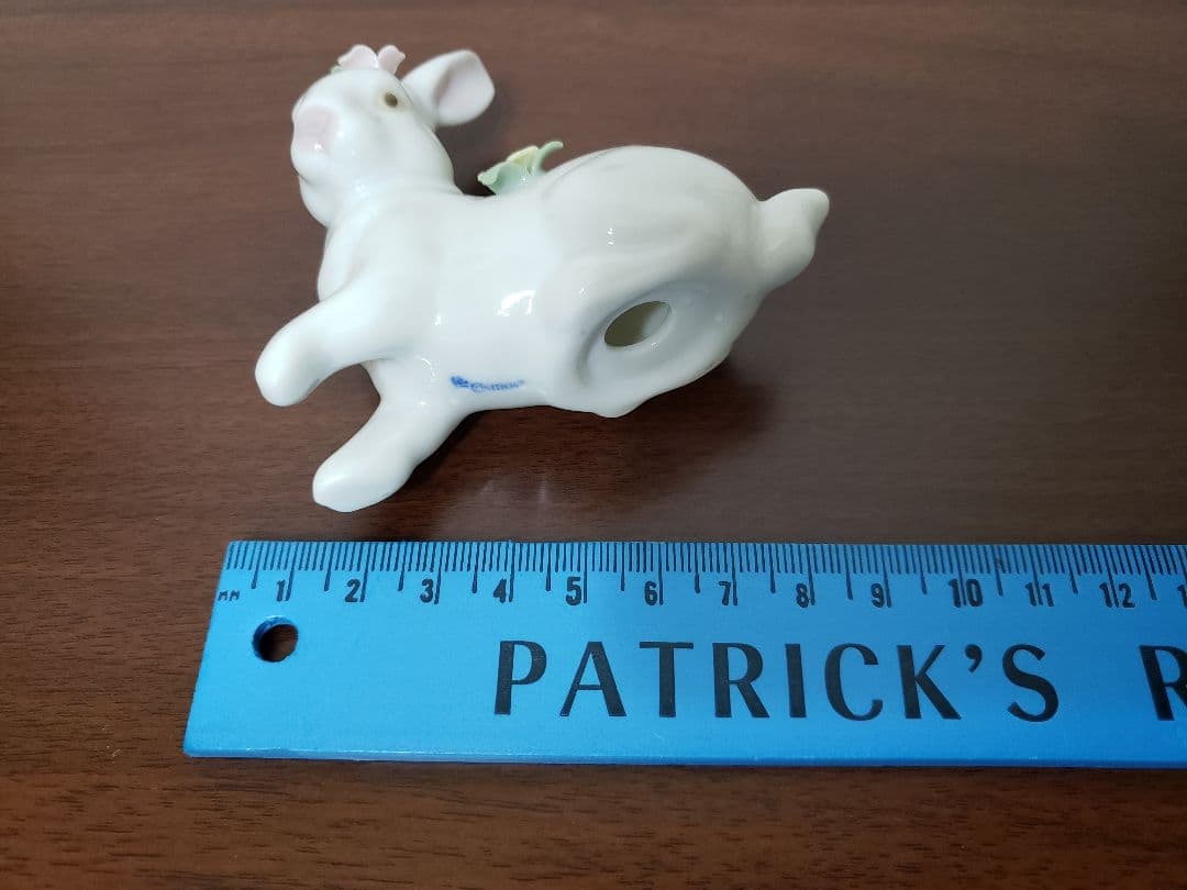 【Cosmos】花うさぎ陶器の置物