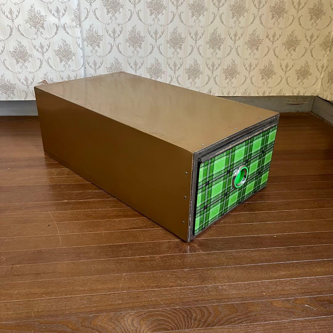 【アンティーク】② 昭和レトロ レトロポップ ブリキ 衣装ケース 収納ボックス