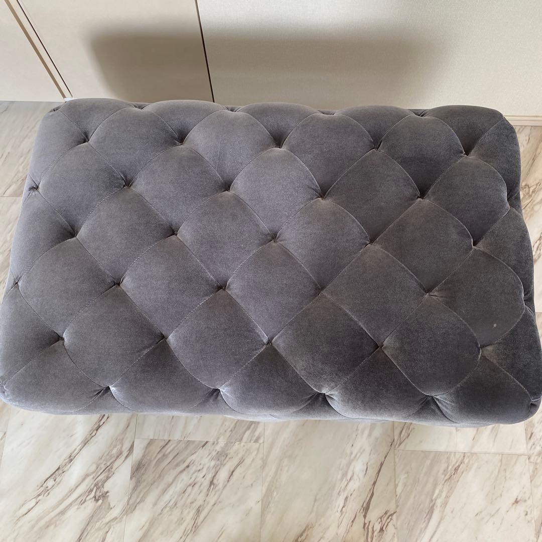 9月上旬まで期間限定　ベルベット ソファ　オットマン　チェスターフィールド調