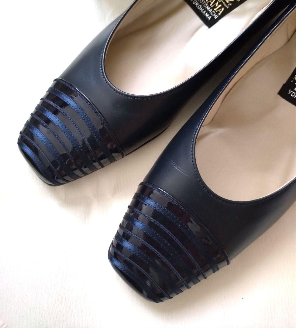 【新品・未使用】MIHAMA／ミハマ 撥水パンプス黒　24.5㎝　3㎝ヒール