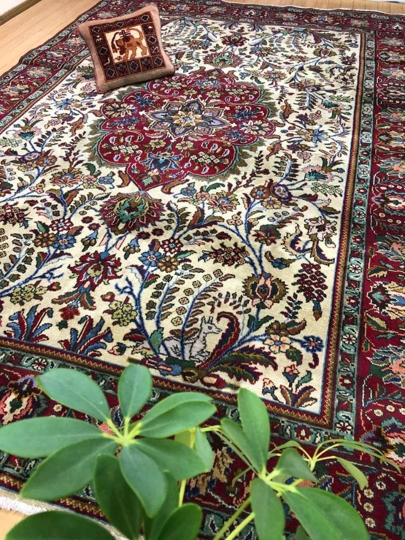 ペルシャ絨毯 ヴィンテージラグ 300×195cm 手織り オールドpersia