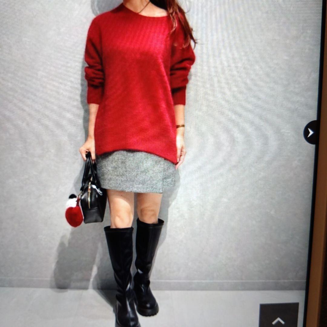 ちーちゃん　Arpegestory FUR2WAYロングニット　茶色