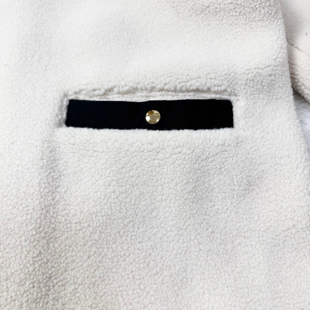 【早い者勝ち！】リヴドロワ　ノーカラーボアコート　オフホワイト