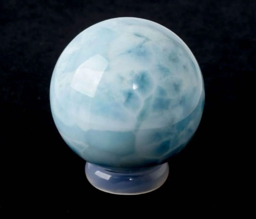 希少！高品質ラリマー球（台付） 42mm（新品未使用）