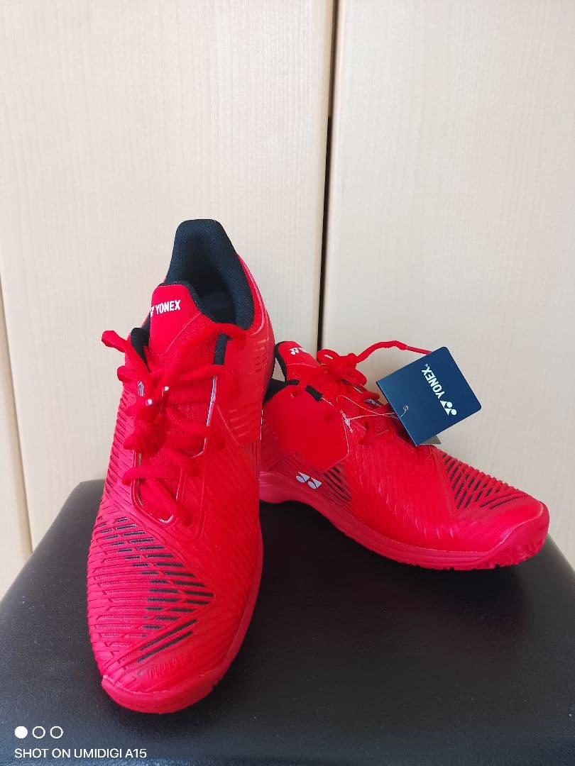 M*u様 YONEX テニスシューズ レッド　オムニ、クレー