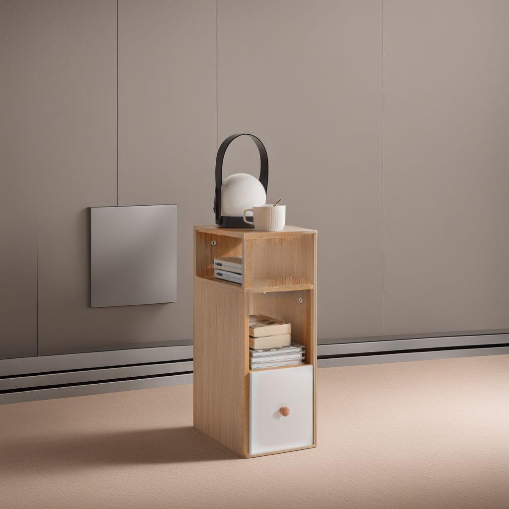 北欧風3層ベッドサイドテーブル - エレガンスと機能性を兼ね備え