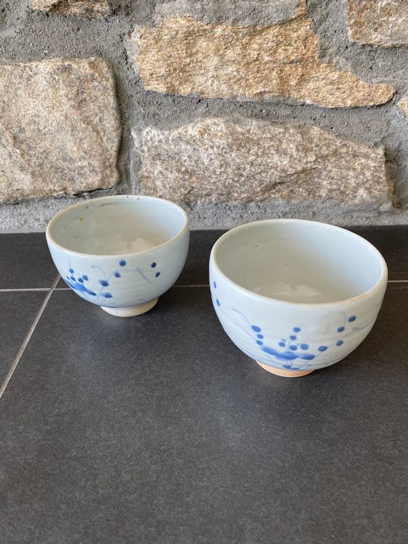 豊増一雄　染め付け　器　2個セット