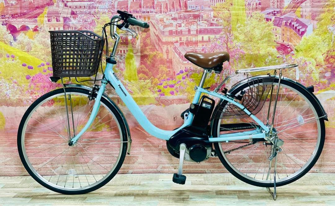 K2893 電動自転車パナソニック ママチャリ 26インチ 8Ah送料無料