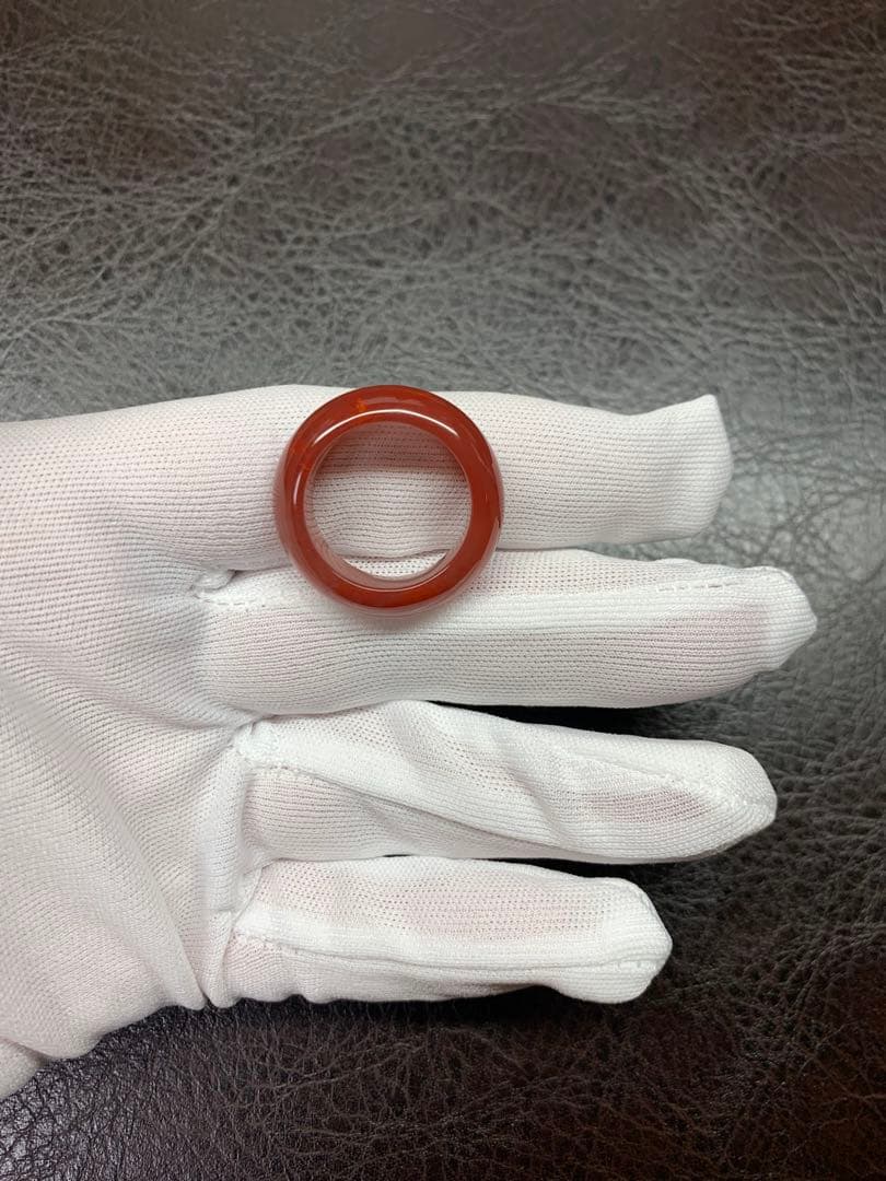 南紅瑪瑙のリング 瑪瑙玉 指輪 高级品質　根付　提げ物　緒締め玉　天然素材　緒締