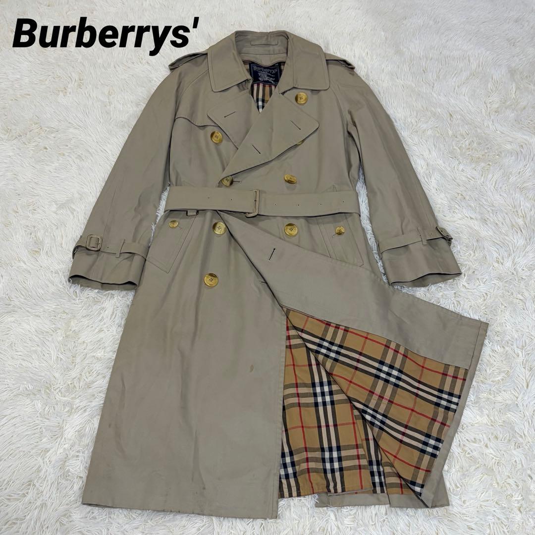 バーバリーズ トレンチコート ベルト ノバチェック ベージュ L