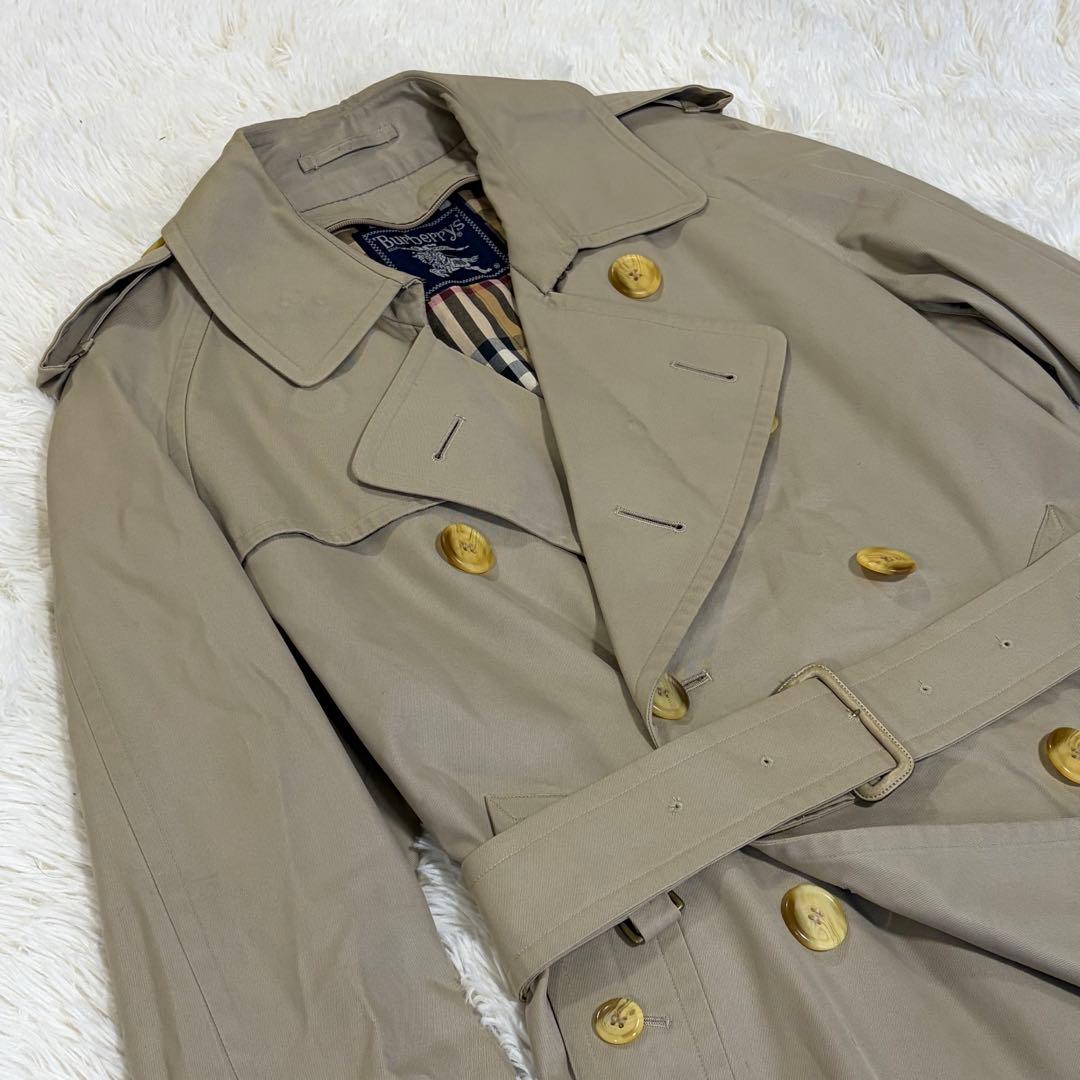 バーバリーズ トレンチコート ベルト ノバチェック ベージュ L