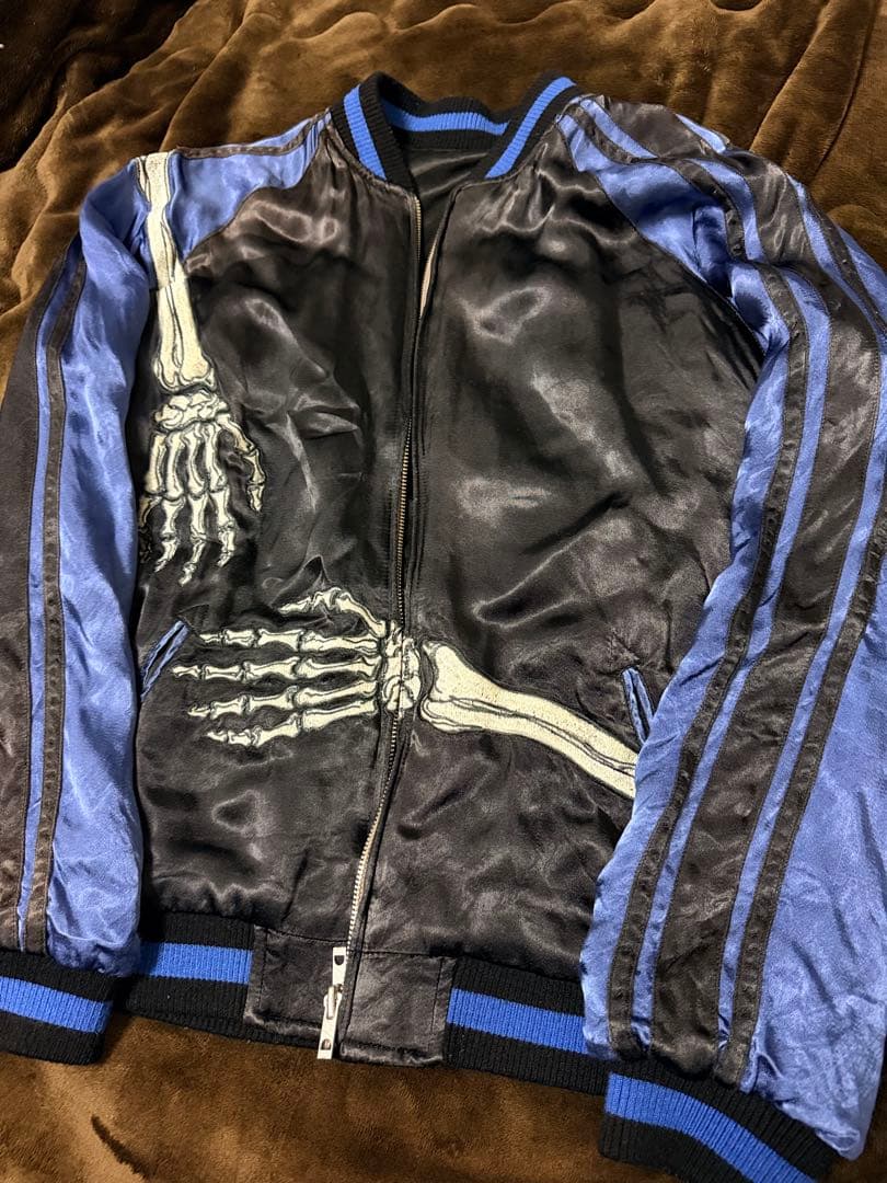 ２面用 Jaanese Script 骸骨 スカル 日本限定 スカジャン