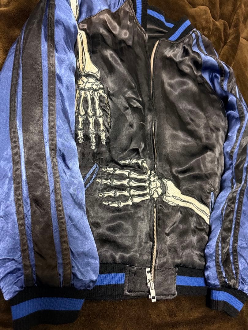 ２面用 Jaanese Script 骸骨 スカル 日本限定 スカジャン