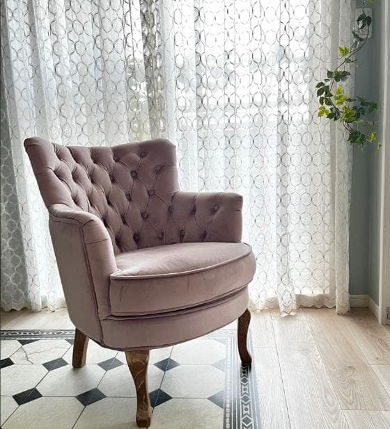 【送料込み】サラグレース風1人掛けソファ ラウンジチェア アンティーク調 猫脚