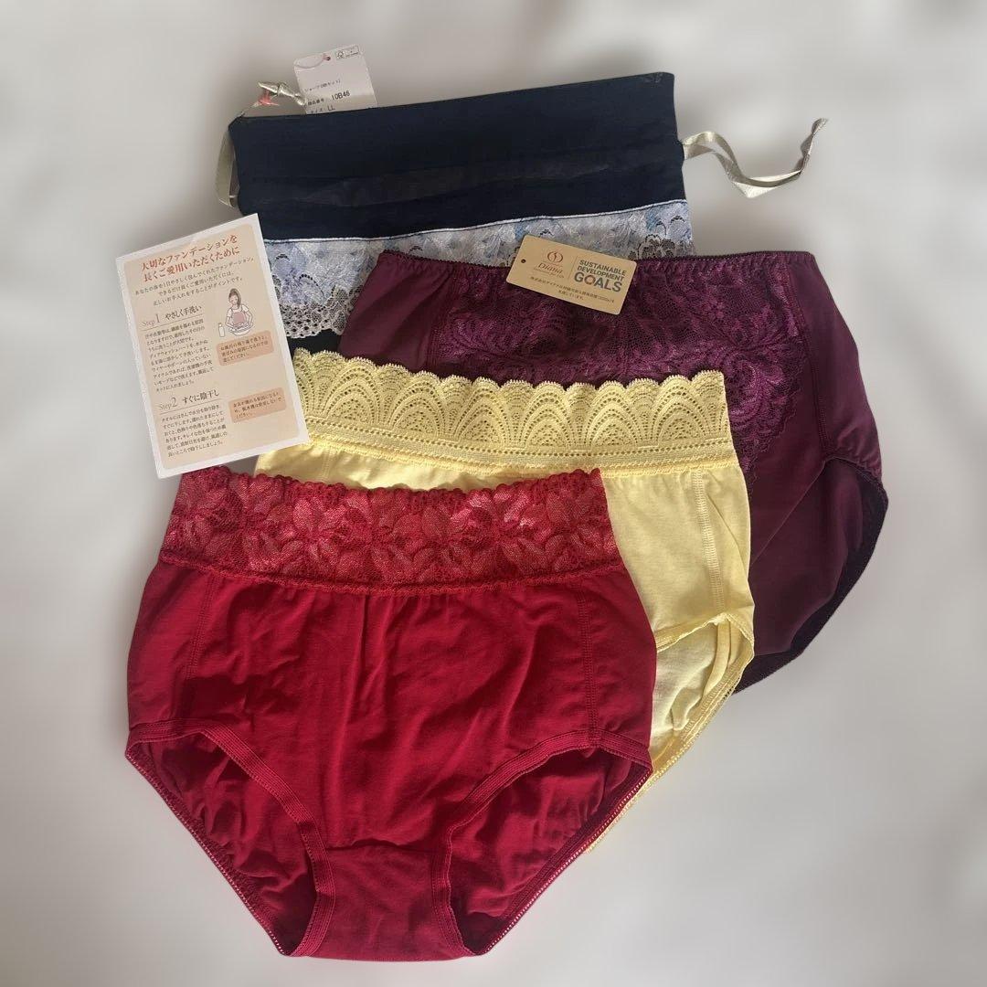 新品【ダイアナ】ショーツLLサイズ 3点セット売り　巾着袋付き