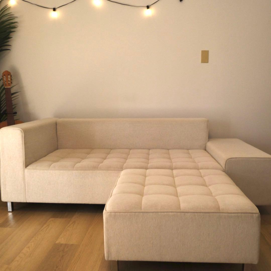 2.5人掛け カウチソファー オットマン セット リネアジャパン