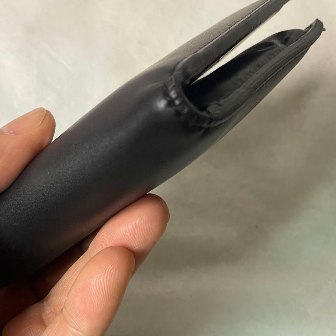 【極美品】VALENTINO バレンチノ VLTN レザー 二つ折り財布 黒