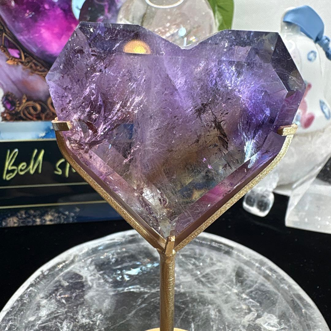 高品質 ロマネサイトIN アメトリン♡カクカクハート♡No.2462