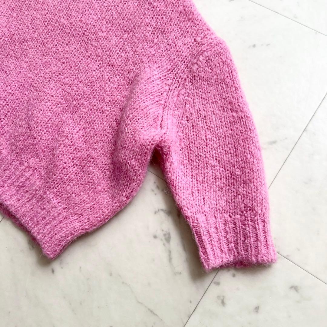 MADISONBLUE モヘヤアルパカ ハーフスリーブニット クロップド丈