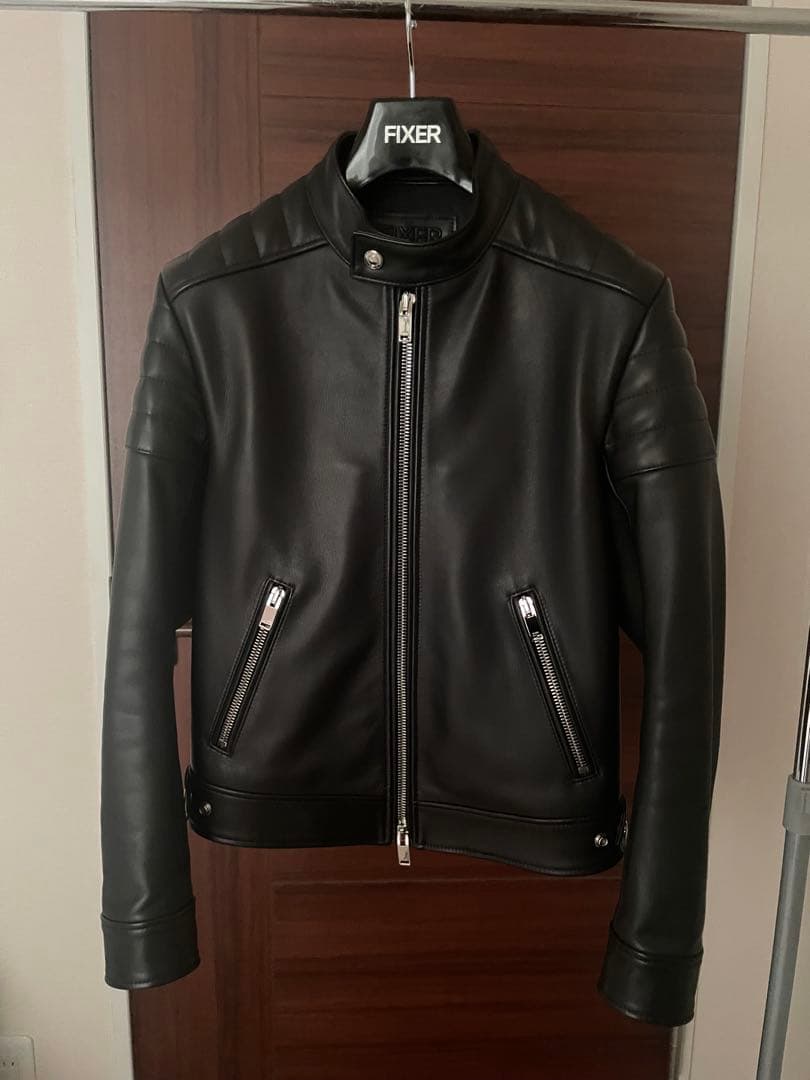 FIXER F2ブラック シングルライダースジャケット