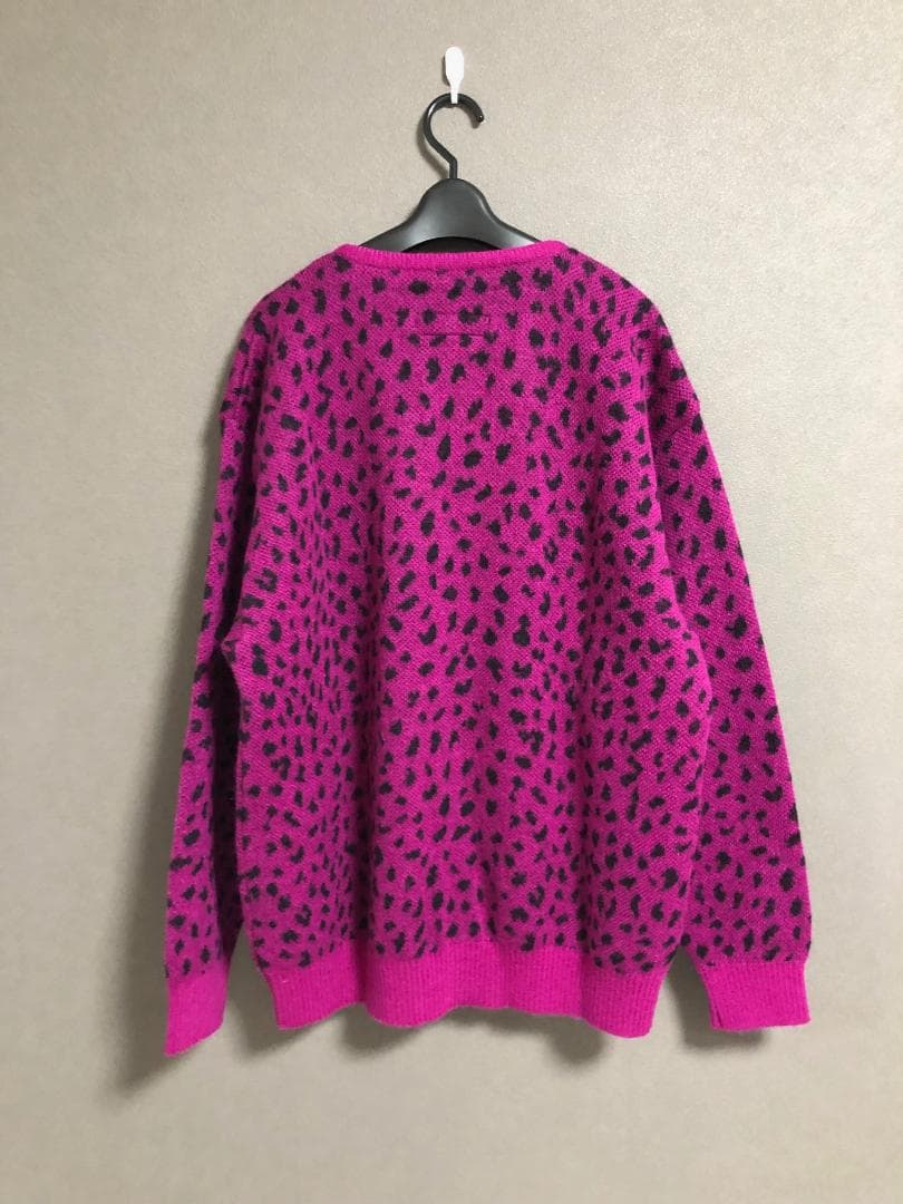 新品 WACKO MARIA 25SS レオパード モヘア ニット カーディガン